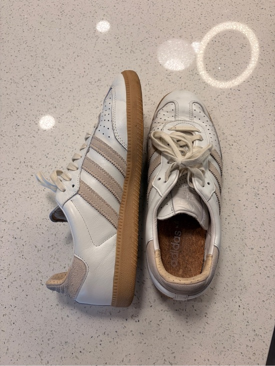 adidas Shoes - Sambas with tan stripes